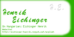 henrik eichinger business card